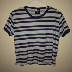 Cotton On x T Bar striped crop top
